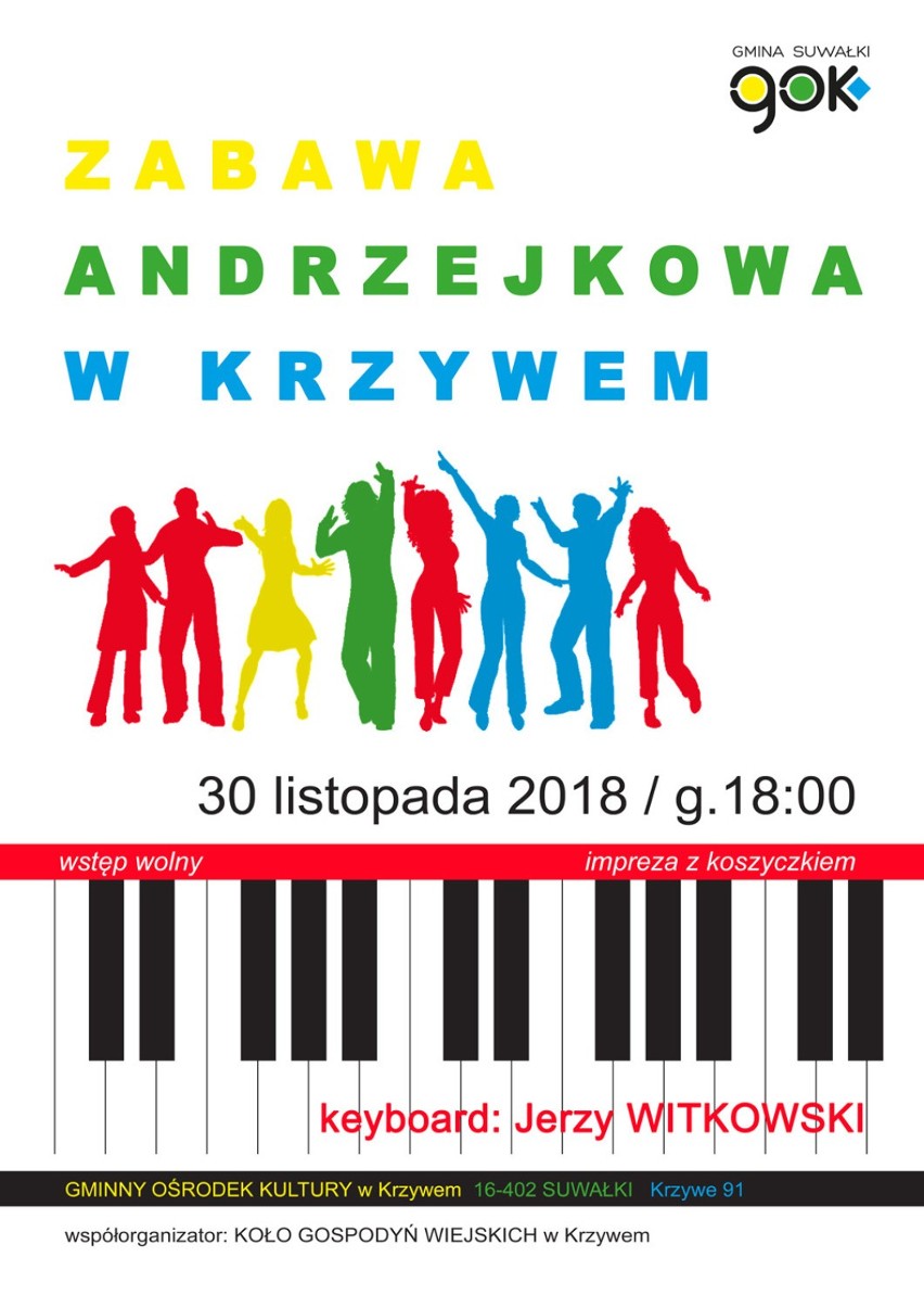 Zabawa Andrzejkowa w Krzywem (impreza z koszyczkiem)