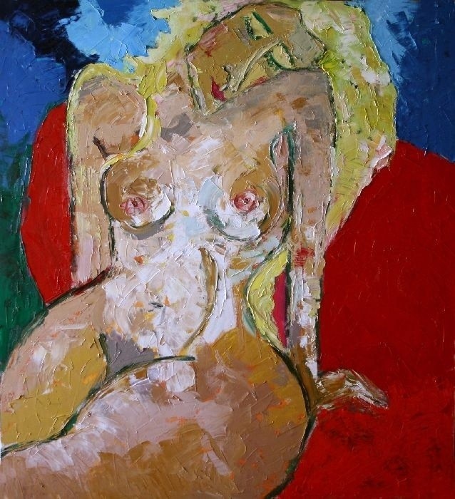 "Akt" Agaty Bajszczak, obraz olejny na płótnie