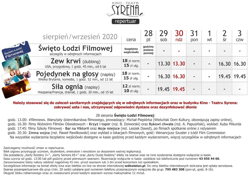 Repertuar kina Syrena w Wieluniu od 28 sierpnia do 3 września [ZWIASTUNY]