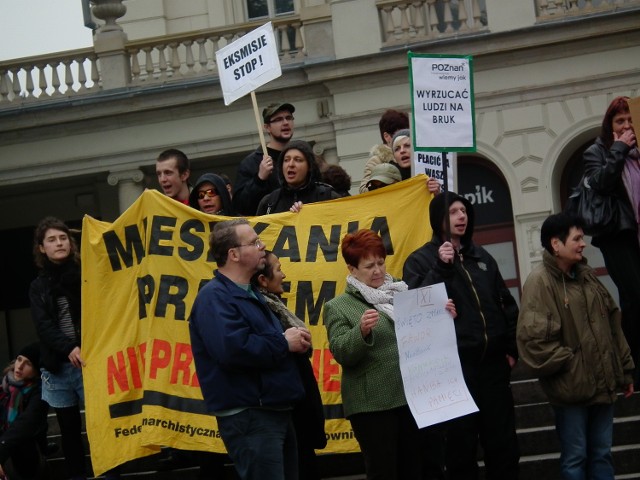Mieszkańcy, anarchiści i związkowcy protestowali przeciwko metodom zarządcy kamienicy przy Piaskowej 2/3 pod koniec października