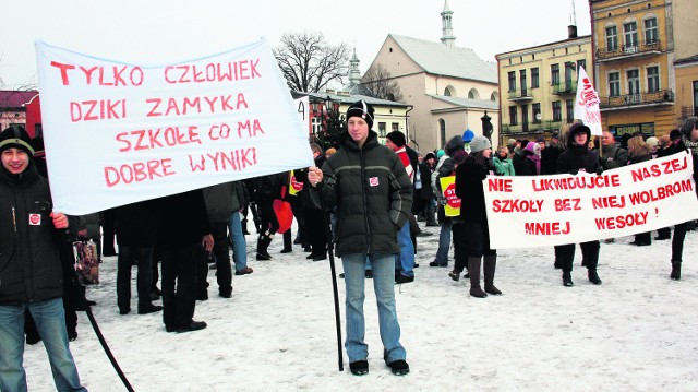 Uczniowie z Wolbromia protestowali już na początku lutego