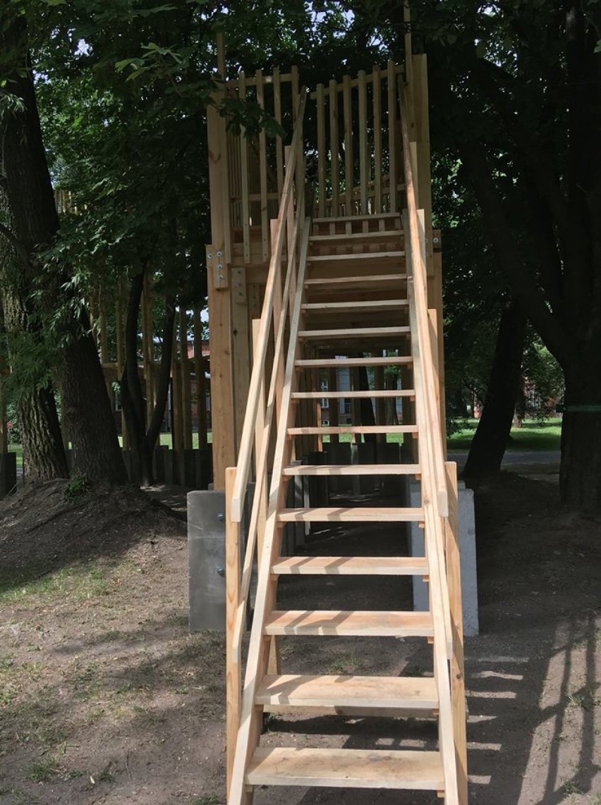 Nietypowa konstrukcja stanęła w parku Ujazdowski. Posłuży do obserwacji... koron drzew