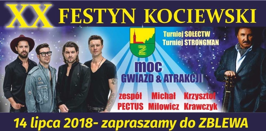 Zblewo. Już w sobotę wyśmienita zabawa na XX Festynie Kociewskim w Zblewie! 