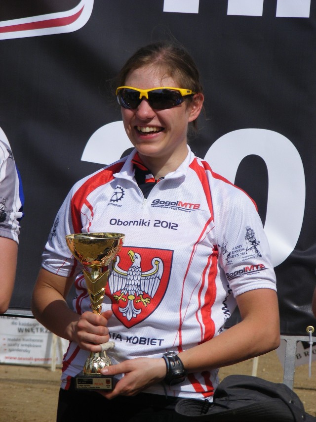 Weronika Rybarczyk tytuł  Mistrzyni Wielkopolski zdobyła w czasie wyścigu w Obornikach