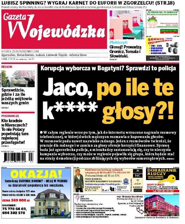 Gazeta Wojewódzka - najnowszy numer do kupienia od 28 października