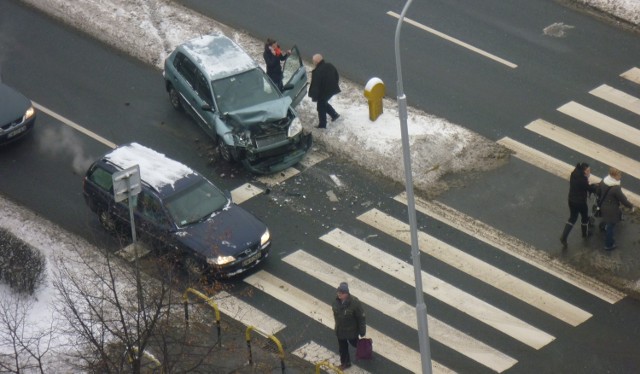 Kolizja na ulicy Popowickiej