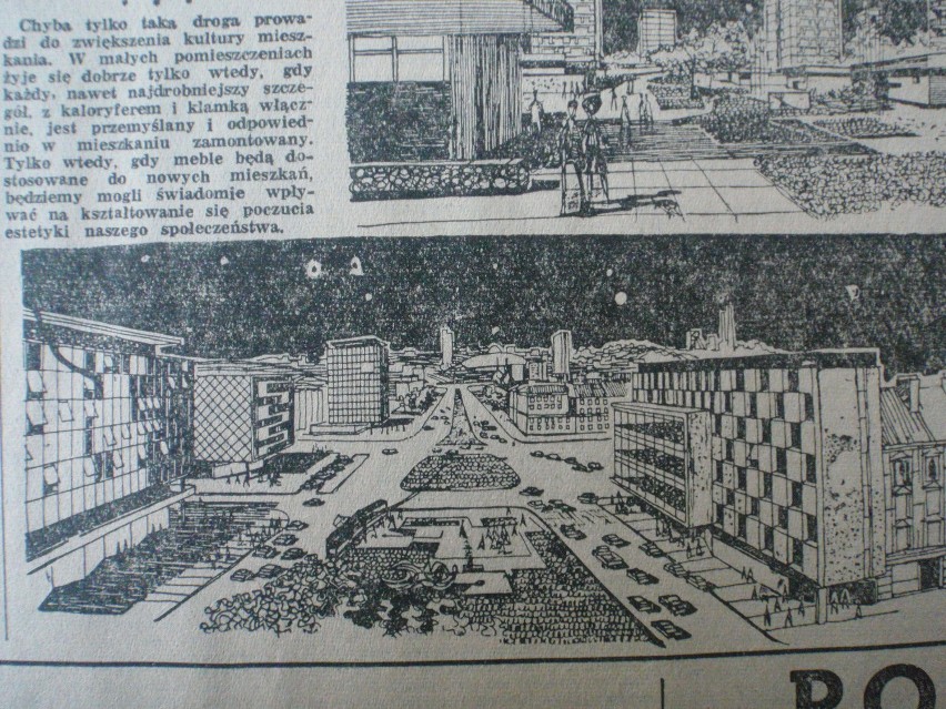 Katowice - Rynek i Korfantego, plany z 1962 roku