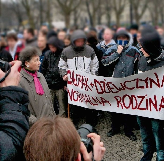 Kontrmanifestacja podczas Marszu Równości w ub. roku