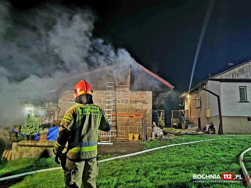 Pożar budynku gospodarczego w Lipnicy Górnej, 13.03.2024