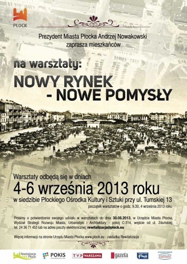 Nowy Rynek w Płocku - przyjdź i zaprezentuj swój pomysł