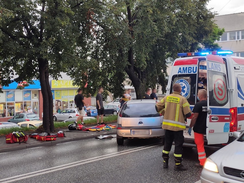 Na ul. K. Wielkiego kierujący oplem wjechał w motocyklistę