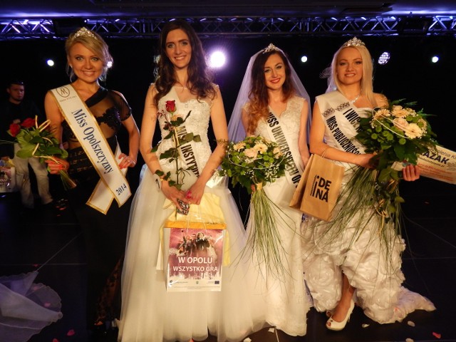 Od lewej: Klaudia Spodzieja (Miss Polski Opolszczyzny 2014) oraz laureatki plebiscytu na UO: Joanna Ziemiańska (Miss Symfonii Piękna), Milena Szewczyk (Miss UO 2015) oraz Ewelina Kurc (Wicemiss UO oraz laureatka naszego plebiscytu na Miss Publiczności).