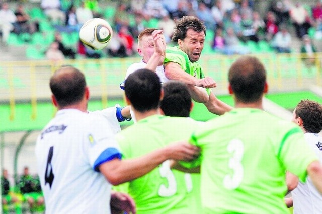 W meczu z Sandecją czarno-zieloni bardzo się męczyli