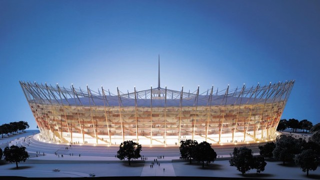 Tak ma wyglądać stadion narodowy, który powstaje w Warszawie.