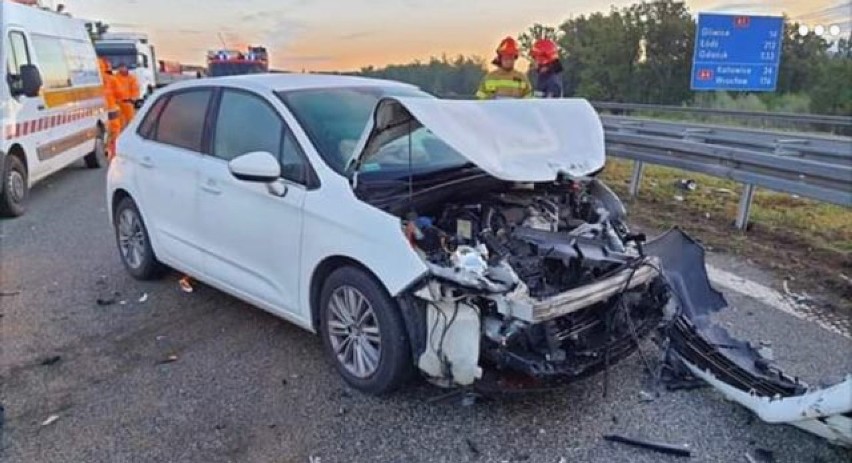 Wypadek na A1 w Czerwionce Leszczynach