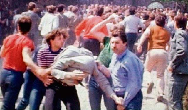 3 maja 1987 roku, rozbicie demonstracji KPN  przez bojówkę połączonych sił Plutonu Specjalnego, Wydziału Kryminalnego i Kompanii Wywiadowczej MO