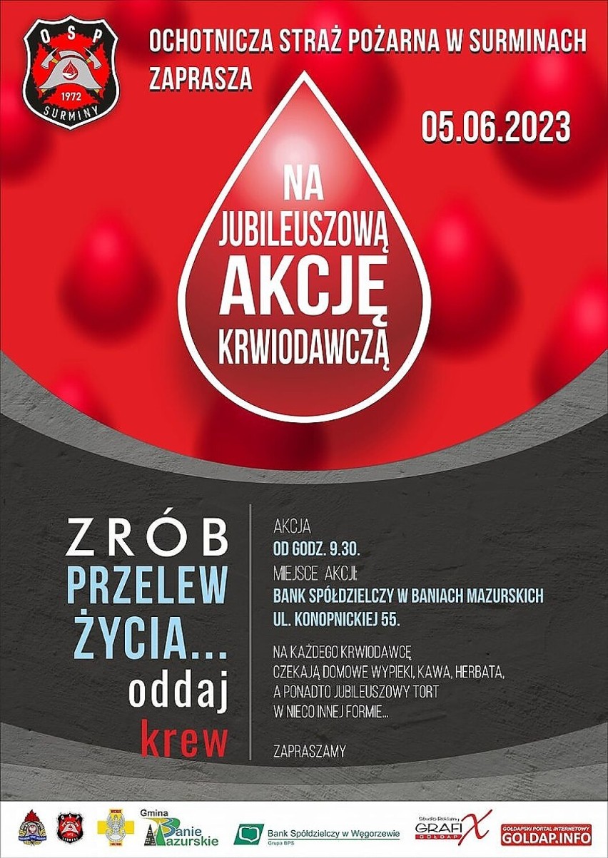 Wyjątkowa akcja krwiodawcza w Baniach Mazurskich - to już 10 lat!