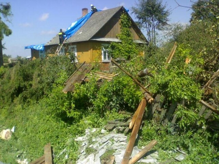 Nawałnica w gminie Rudnik: Zerwane dachy, uszkodzone domy