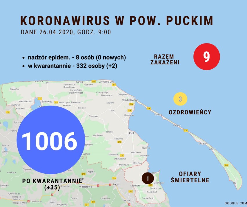 Gdzie są zakażeni w powiecie puckim i w województwie pomorskim? Koronawirus na Pomorzu: mapa online i lista zakażonych wirusem SARS-CoV-19. Liczby, wykresy