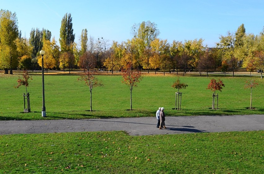 Jesień w Poznaniu - Kolorowy park Kasprowicza