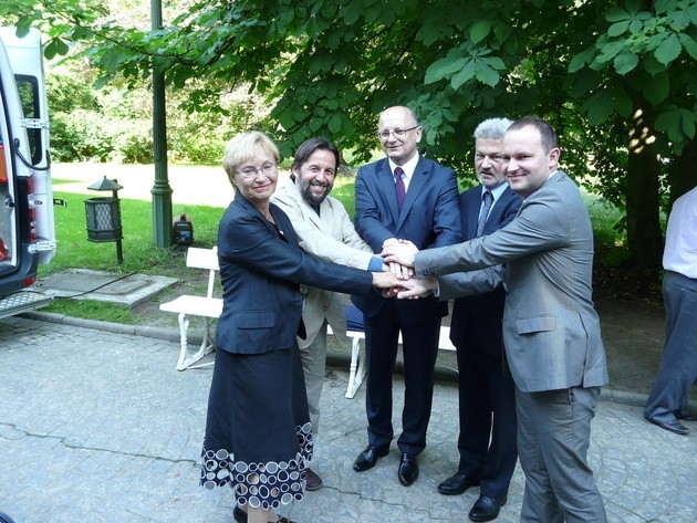 Członkowie lubelskiej delegacji po wtorkowej konferencji w Warszawie, na której ogłoszono decyzję