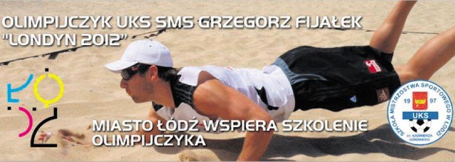 Tak wygląda reklamowa ulotka Grzegorza Fijałka, olimpijczyka z UKS SMS Łódź