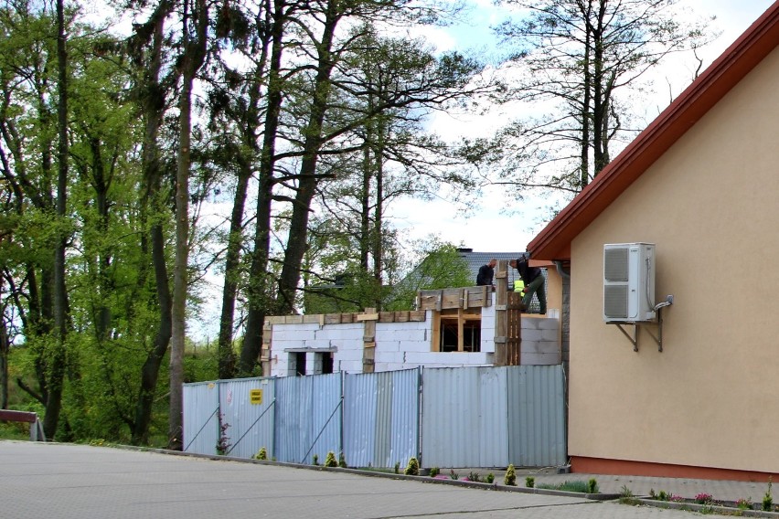 Gmina Brusy. W Leśnie trwa budowa nowej remizy strażackiej 