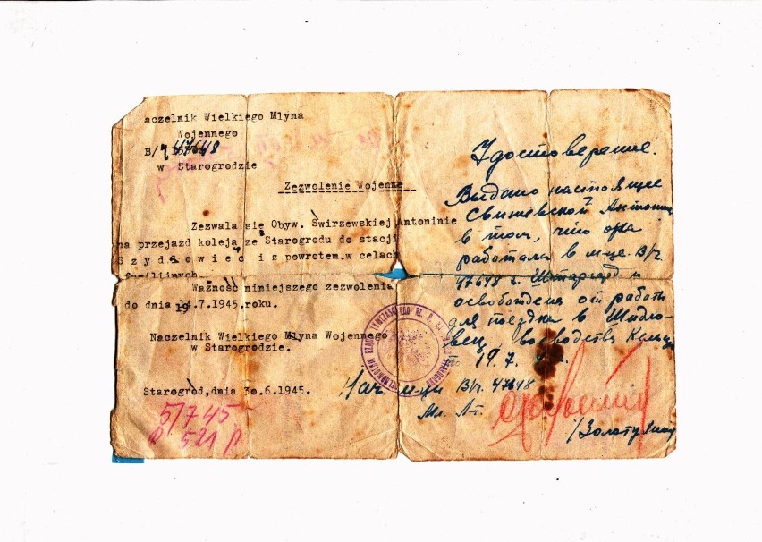 Oryginalny dokument podróży Zezwolenie Wojenne