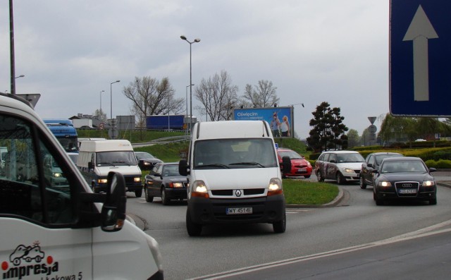 Największe utrudnienia mogą być na dojeździe do ronda Niwa w Oświęcimiu