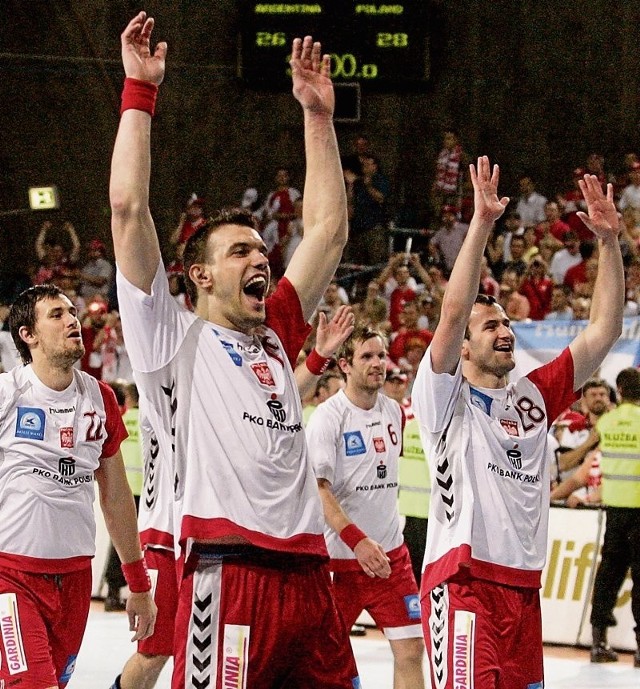 Tak cieszyli się biało-czerwoni po wygraniu kwalifikacji olimpijskich we Wrocławiu w 2008 roku