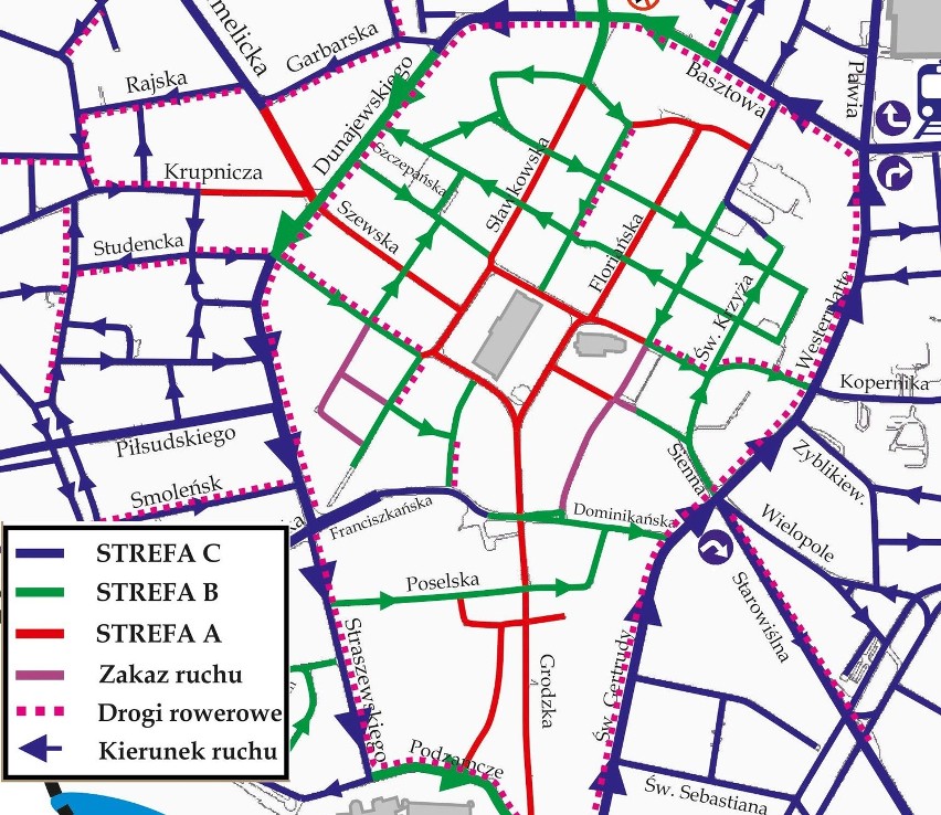 Znamy szczegóły nowej organizacji ruchu w centrum Krakowa [SONDA]