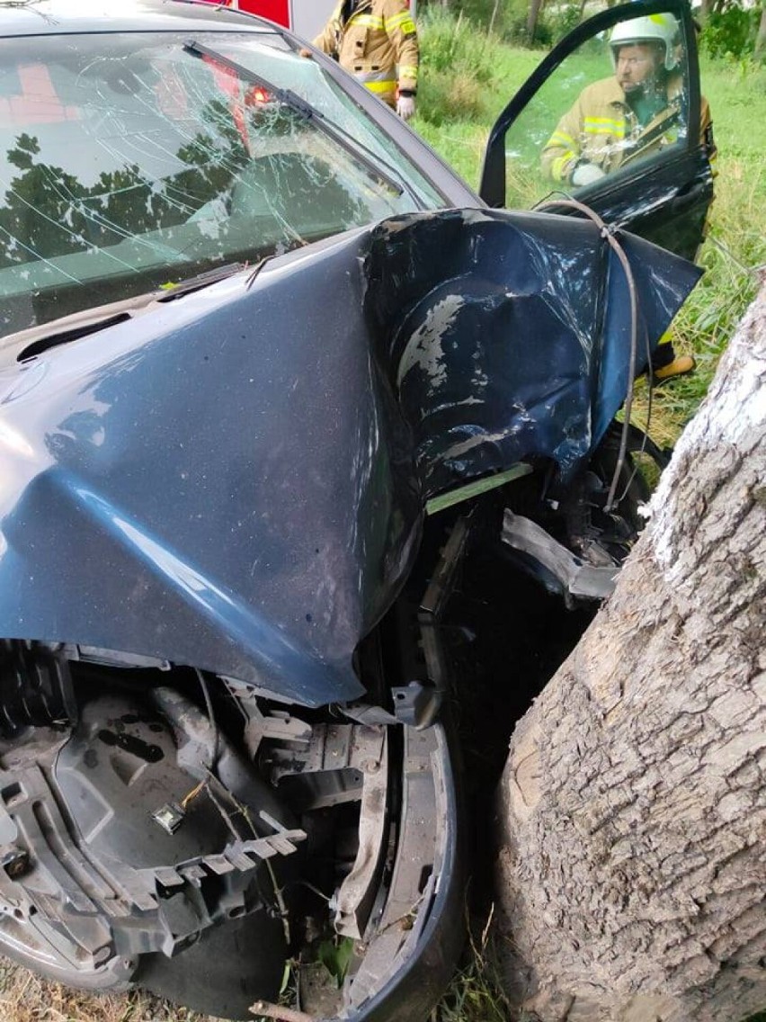 Śmiertelny wypadek w Grucie w powiecie grudziądzkim. Samochód uderzył w drzewo