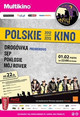 ENEMEF: Polskie Kino 2012/2013 z premierą "Drogówki". Rozdajemy bilety!
Dla naszych czytelników mieliśmy po 6 podwójnych zaproszeń na to wydarzenie do Multikina