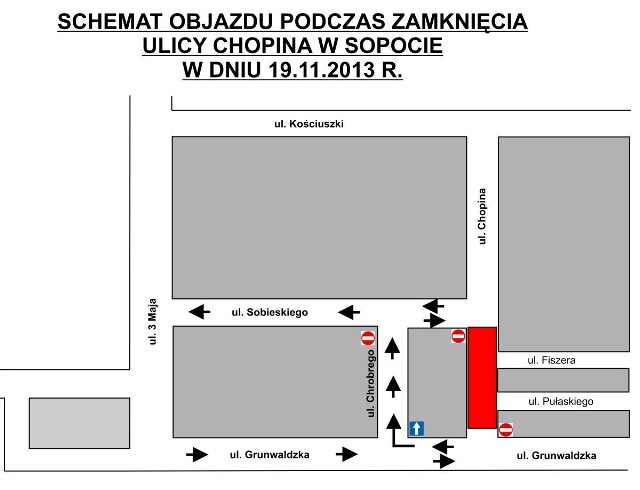 Ulica Chopina w Sopocie zostanie zmknięta