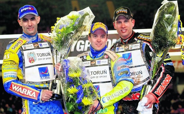 Kenneth Bjerre (w środku) celuje w tym roku w tytuł IMŚ. Podobnie jak Tomasz Gollob (z lewej). Oby to Polak był górą