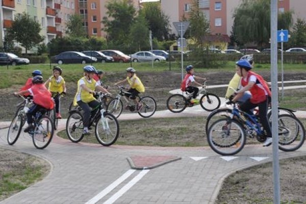 Miasteczko ruchu drogowego w Łęcznej.