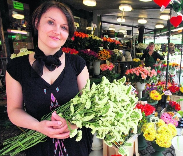 Katarzyna Kozłowska, jedna z kwiaciarek na placu Solnym