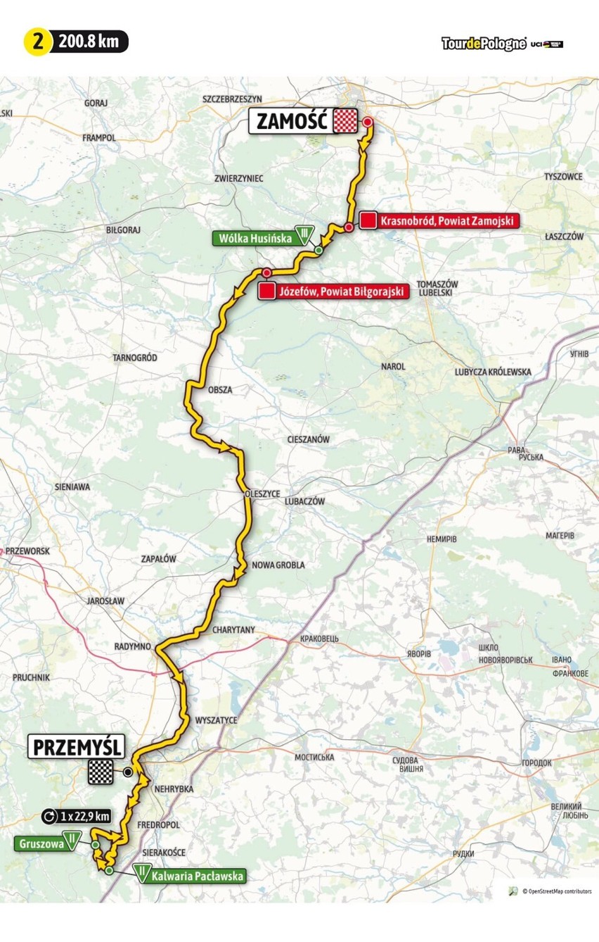 Radymno na trasie Tour de Pologne. Zobaczcie mapę wyścigu! 