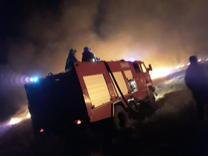 Pożary na polach powiat szamotulski lato 2019