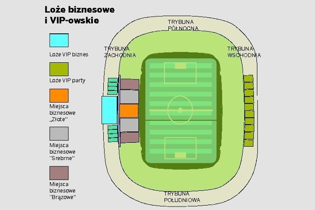Wrocławski stadion oferuje najbogatszym klientom loże i specjalne miejsca dla VIP-ów