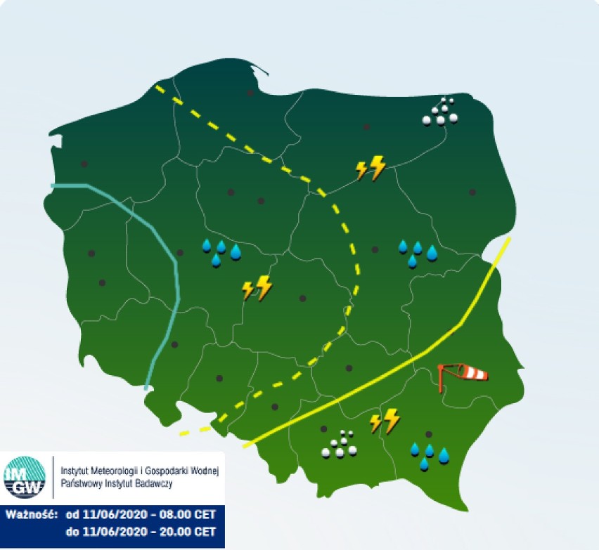 Burze z gradem w woj. śląskim - jest ostrzeżenie [11.06.2020]. Sprawdź gdzie jest burza [MAPA online]