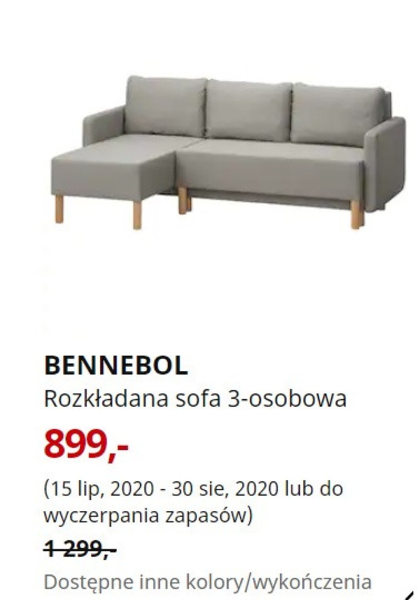 BENNEBOL
Rozkładana sofa 3-osobowa, z szezlongiem...