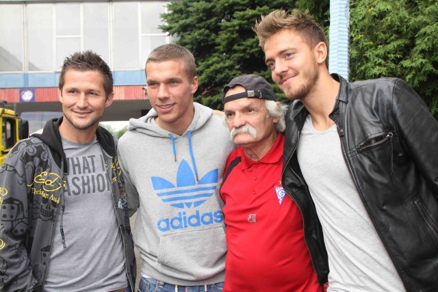 Od prawej: Daniel Sikorski, Stanisław Sętkowski, Łukasz Podolski i Michał Bemben