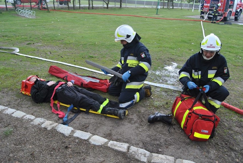 Ćwiczenia strażaków z Damasławka