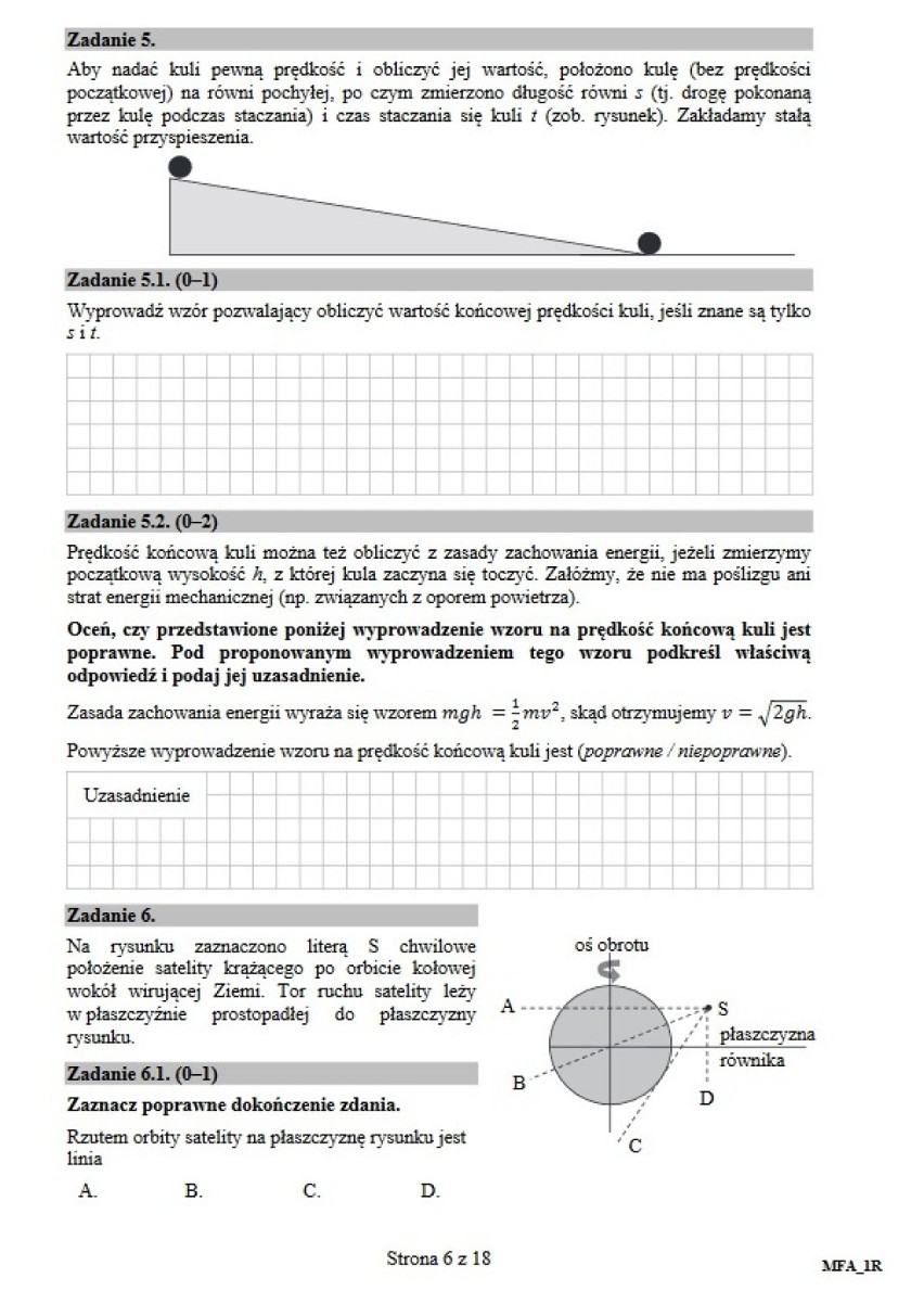 Matura z fizyki 2017 - poziom rozszerzony