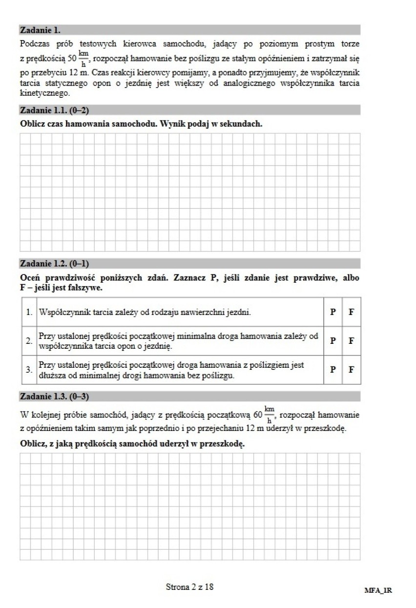 Matura z fizyki 2017 - poziom rozszerzony