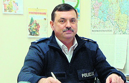 Podinsp. Wojciech Młodzik, naczelnik wydziału ruchu drogowego tomaszowskiej policji
