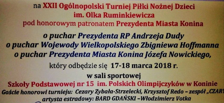 XXII Memoriał Piłkarski Dzieci im.Olka Ruminkiewicza