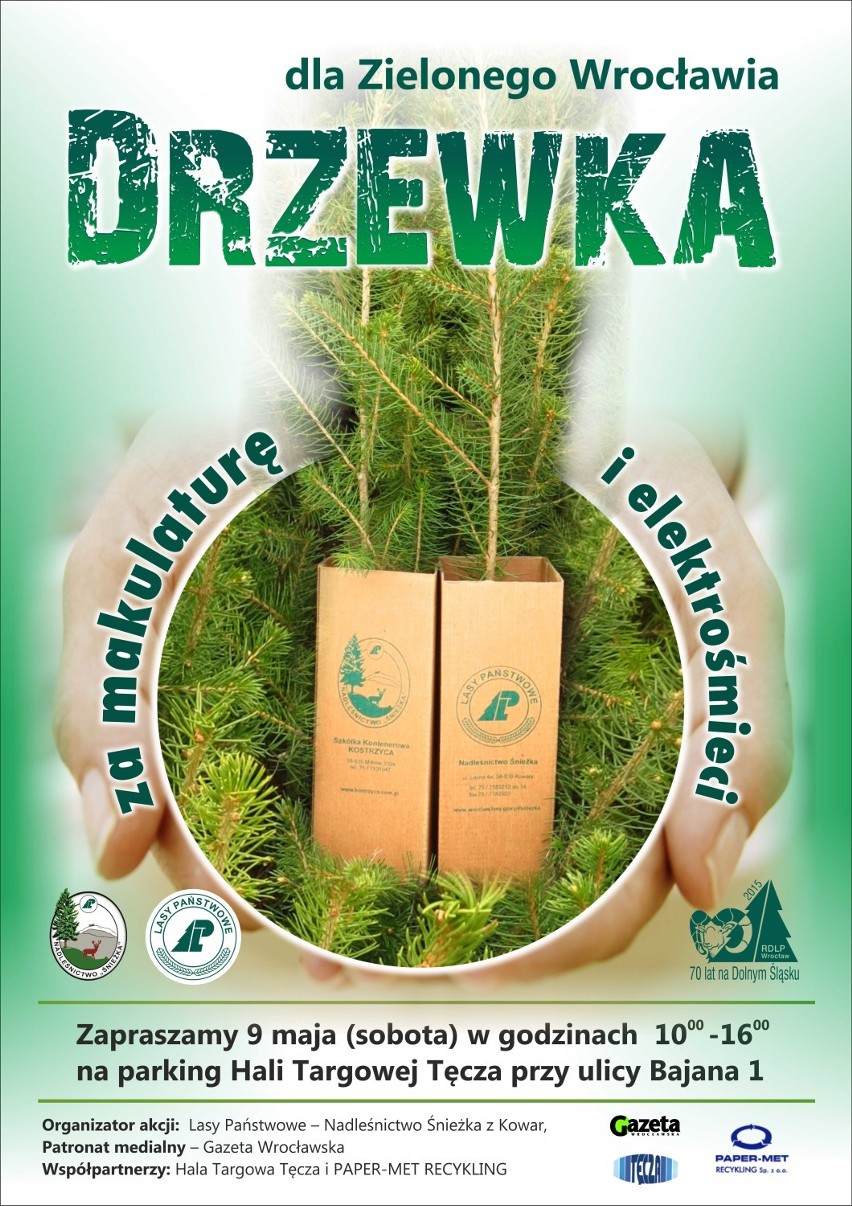 Już diś akcja DRZEWKA ZA  MAKULATURĘ dla Zielonego Wrocławia