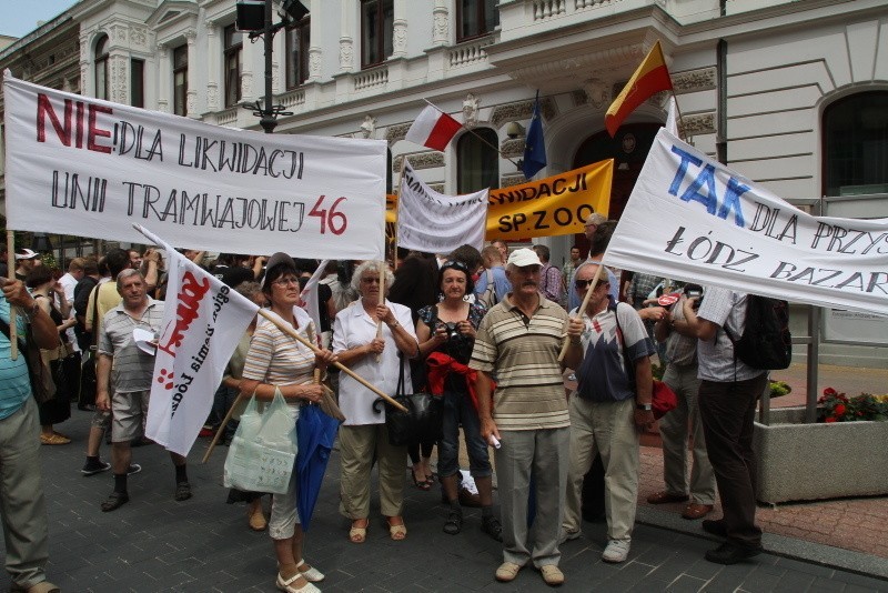 Protest w obronie tramwaju 46